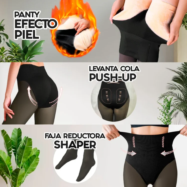 Panty Efecto Piel Levanta Cola Con Pie